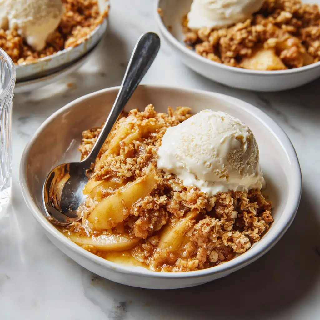 Caramel Apple Crisp with Oat Topping – Easy Thanksgiving Dessert
