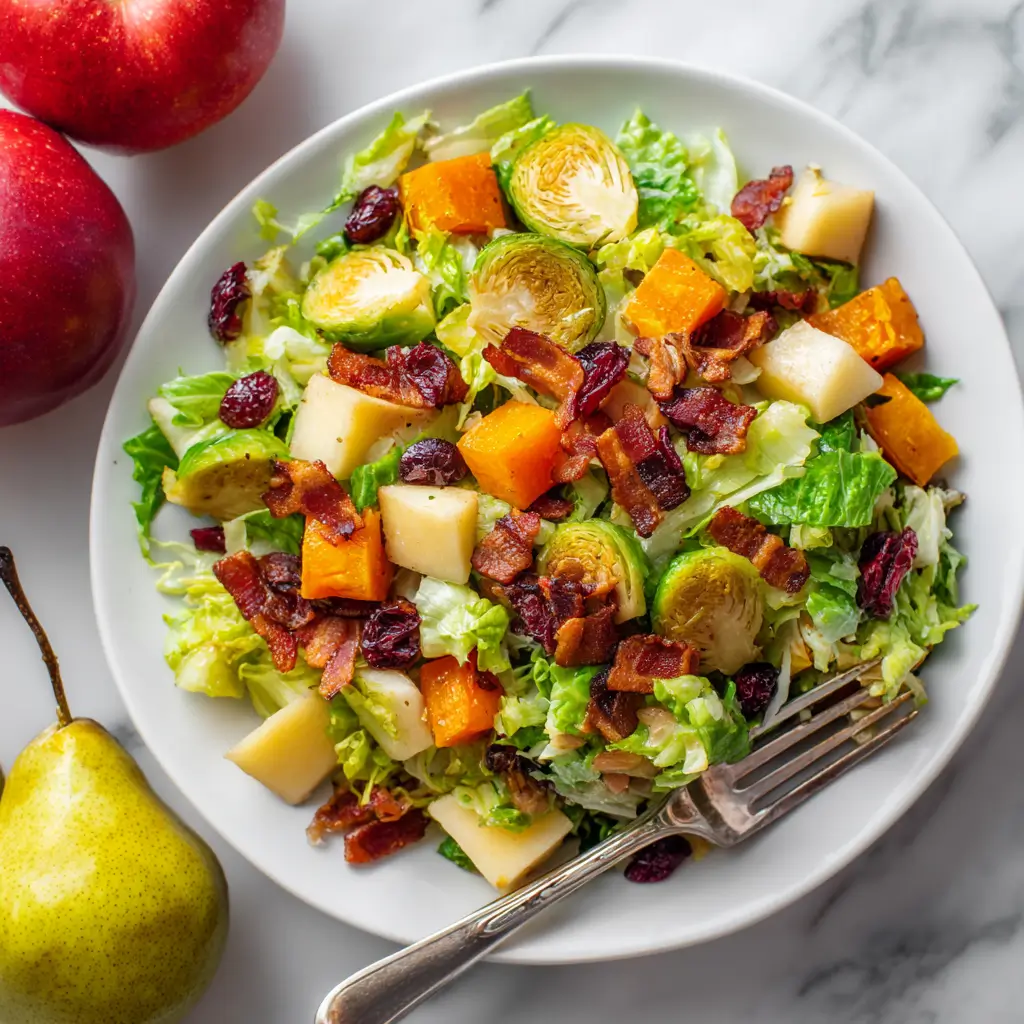 Chopped Fall Salad with Romaine and Roasted Veggies – Autumn Harvest Salad