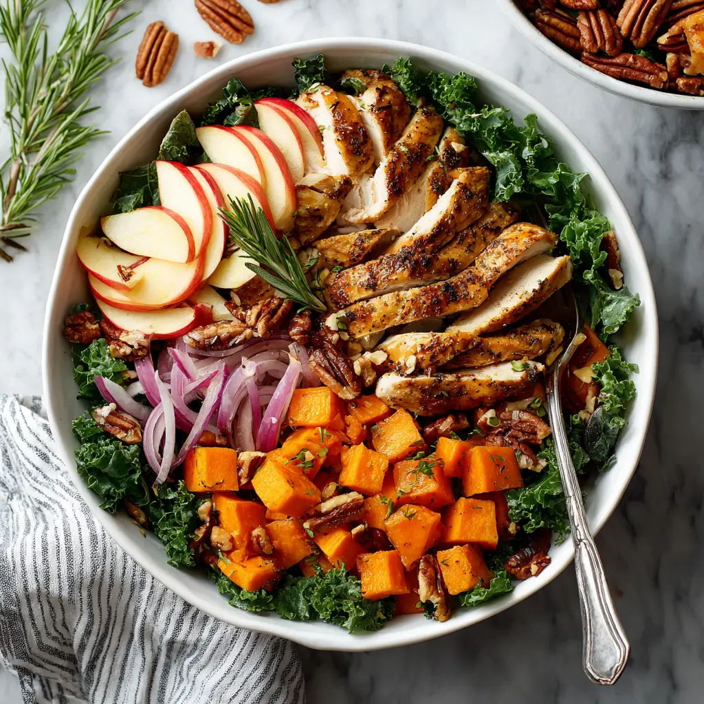 Chopped Harvest Chicken Salad with Apple Cider – Healthy Fall Salad