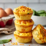 Cottage Cheese Egg Bites served with fruit and coffee
