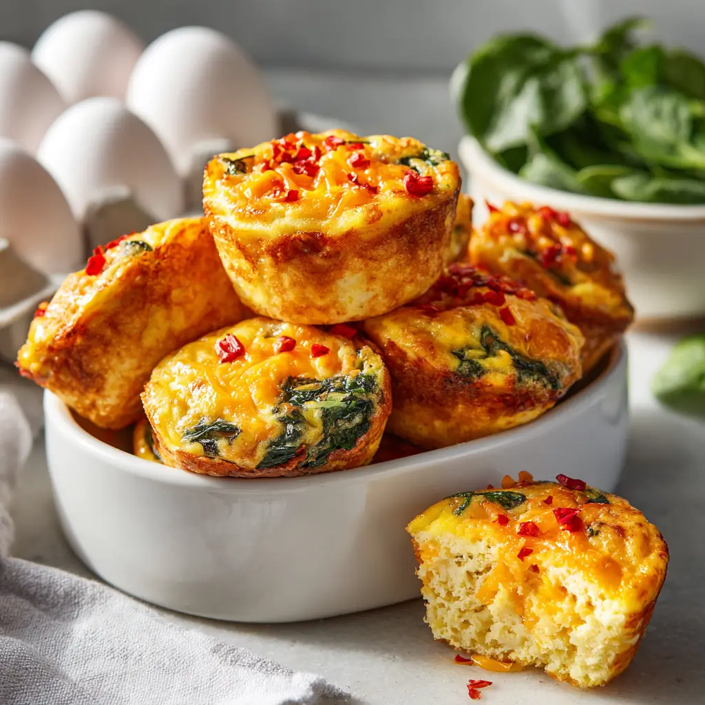 Cottage Cheese Egg Bites cooling on a rack – high-protein breakfast recipe