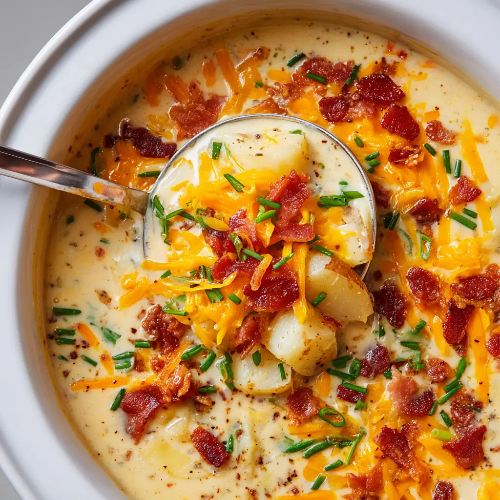 Crockpot Loaded Potato Soup – Creamy, Cheesy Comfort Food