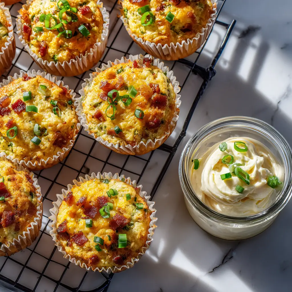 ham and cheese breakfast muffins fresh from oven