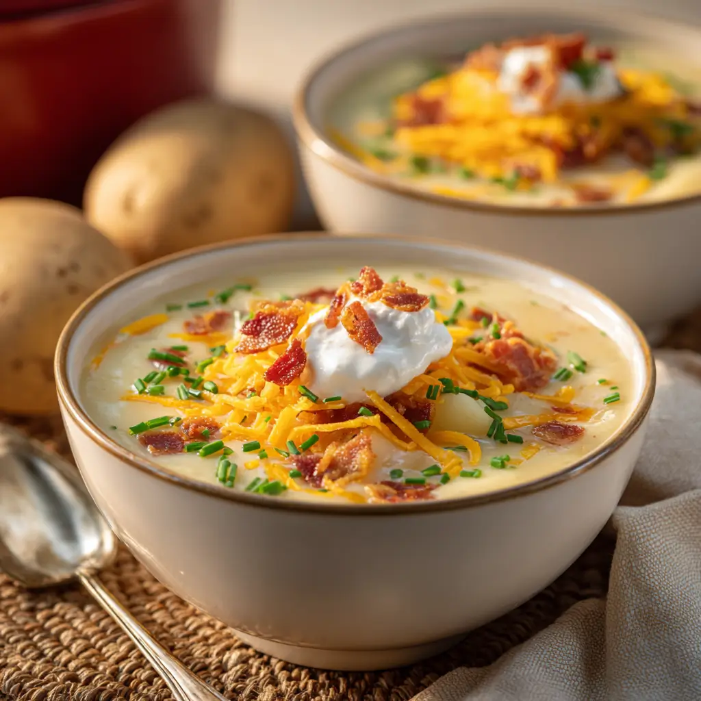 Loaded Baked Potato Soup – Creamy, Cheesy Comfort Food