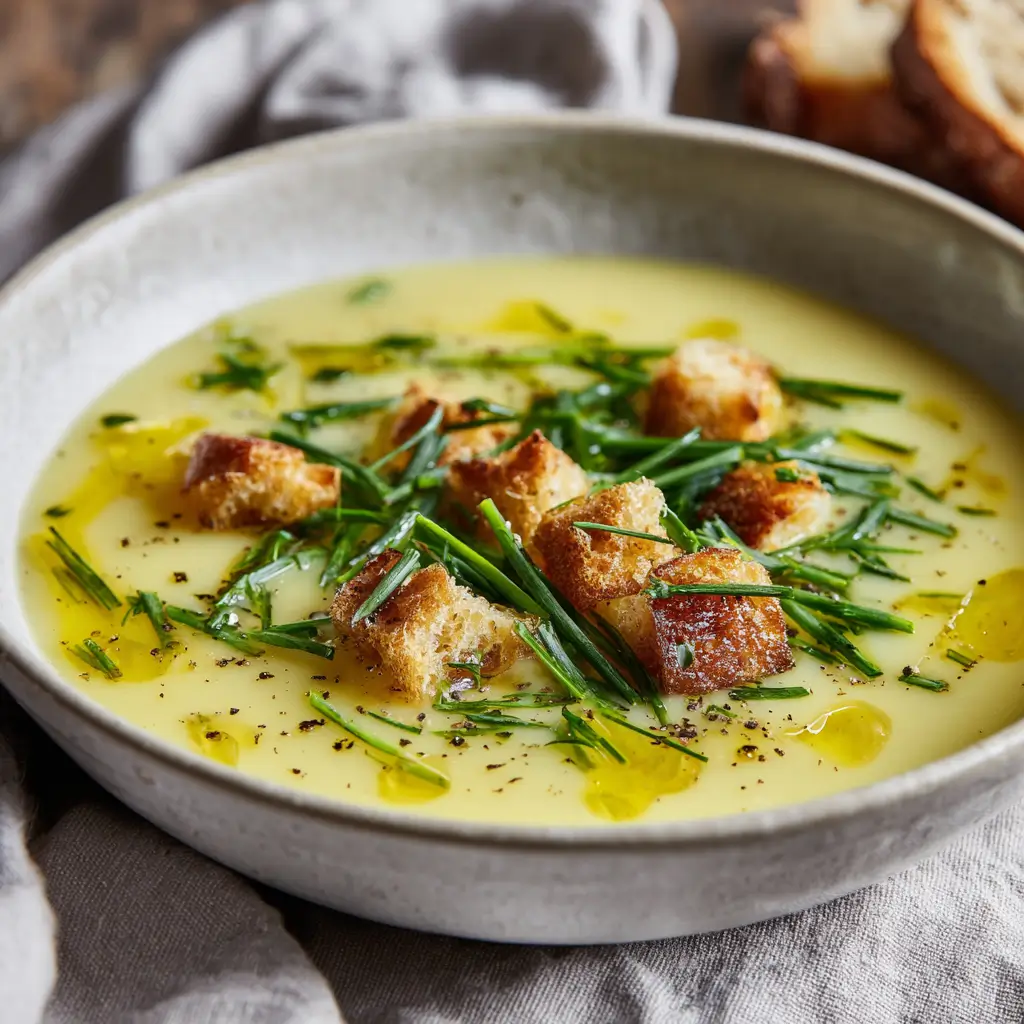 loaded cheddar and herb potato soup