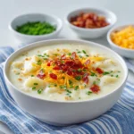 Creamy Loaded Potato Soup with Cheese Recipe