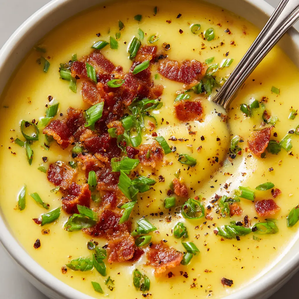 Loaded Potato Soup with Bacon and Chives Recipe