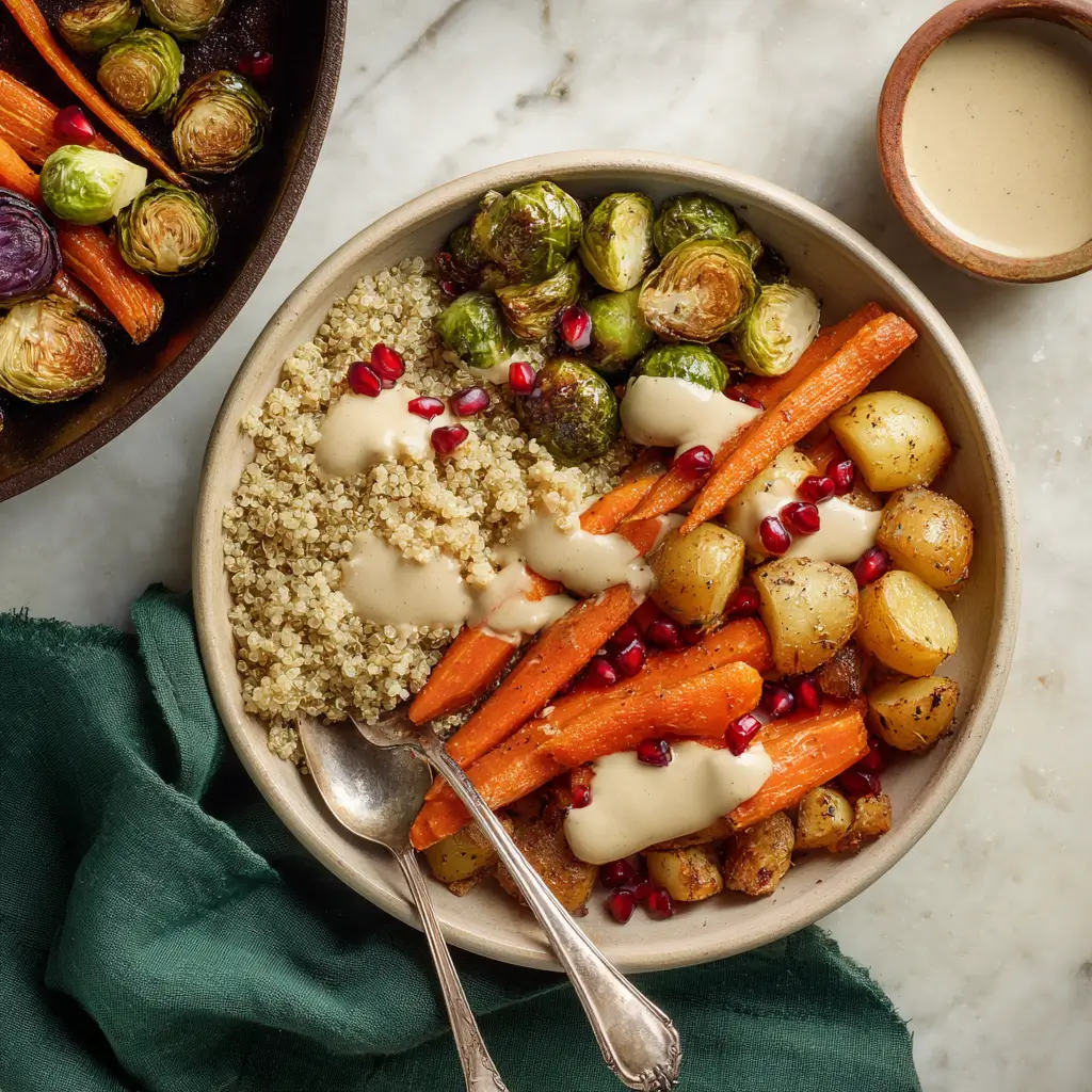 Roasted Vegetable and Quinoa Harvest Salad – Vegan Fall Salad
