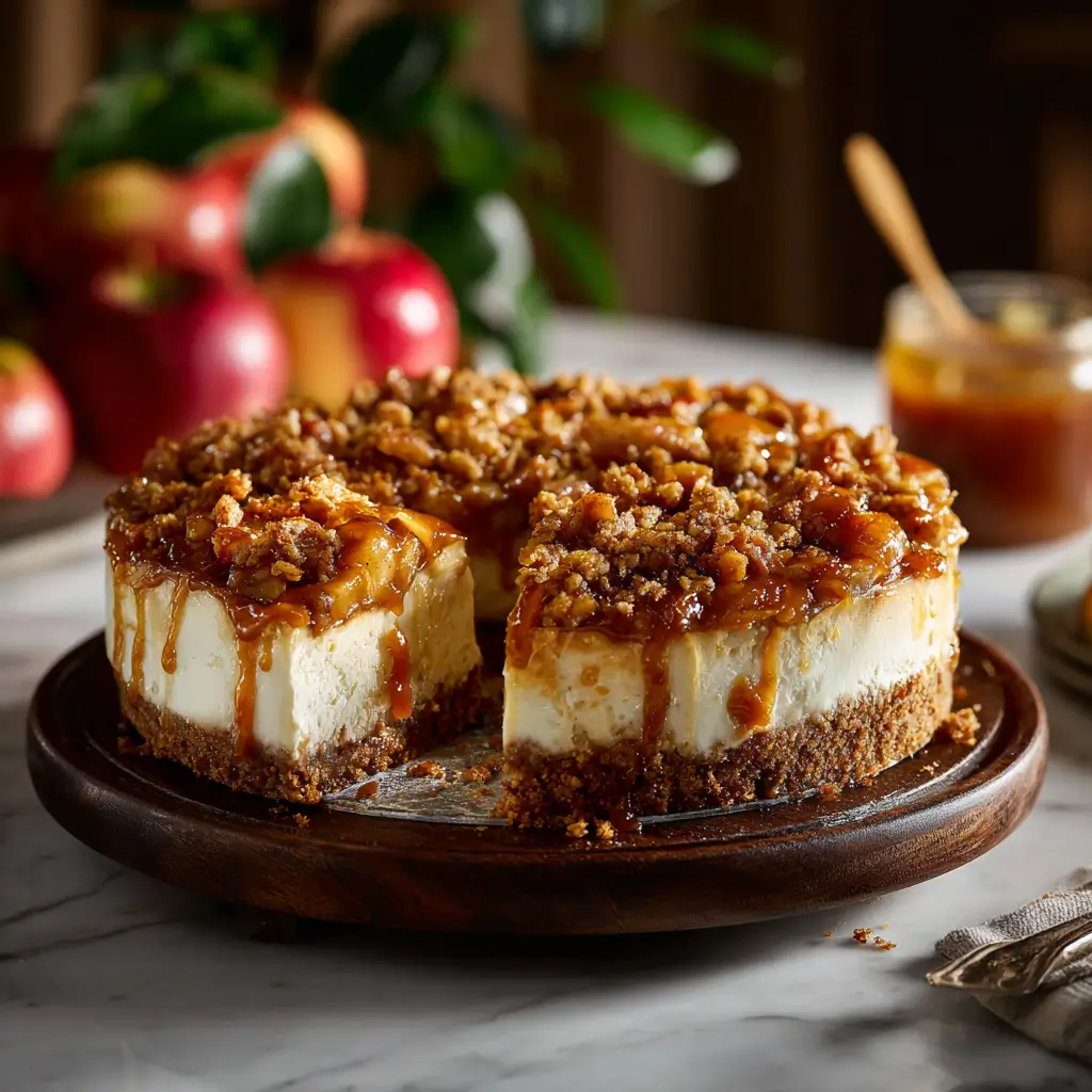 Salted Caramel Apple Pie Cheesecake – Best Thanksgiving Dessert Recipe