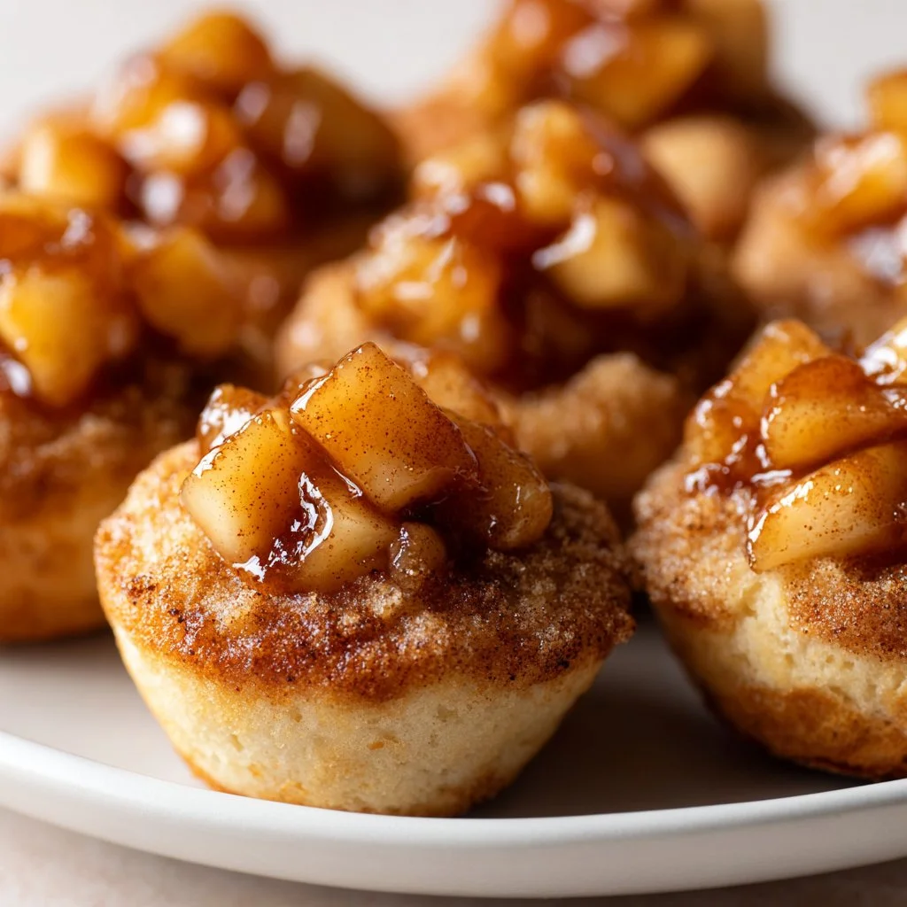 Snickerdoodle apple pie bites arranged on a festive tray for holiday parties.