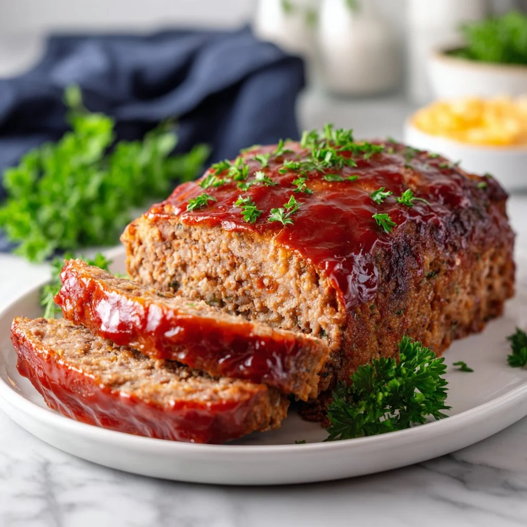 Joanna Gaines' comforting meatloaf recipe served with mashed potatoes