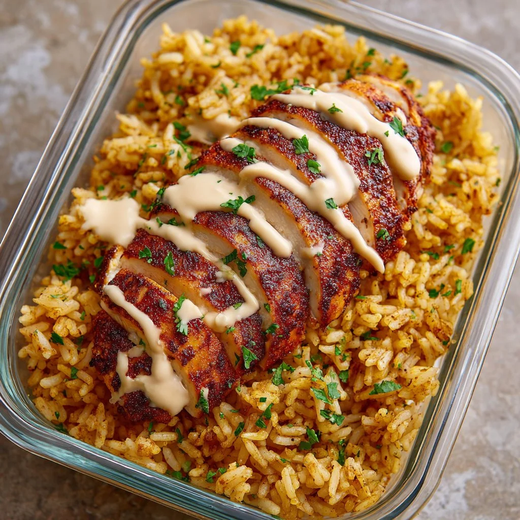 Creamy Cajun Chicken & Rice Bowls for meal prep