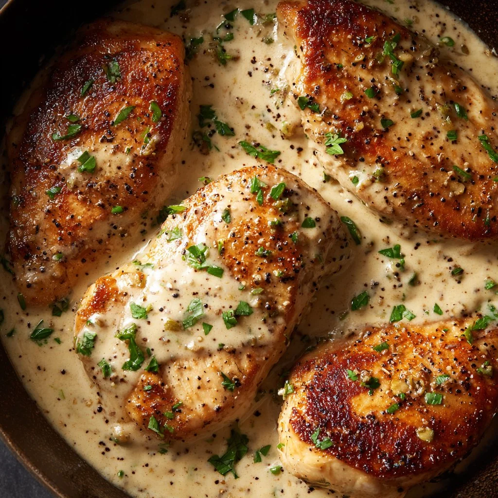 Creamy Crock Pot Ranch Chicken served with vegetables on a plate.