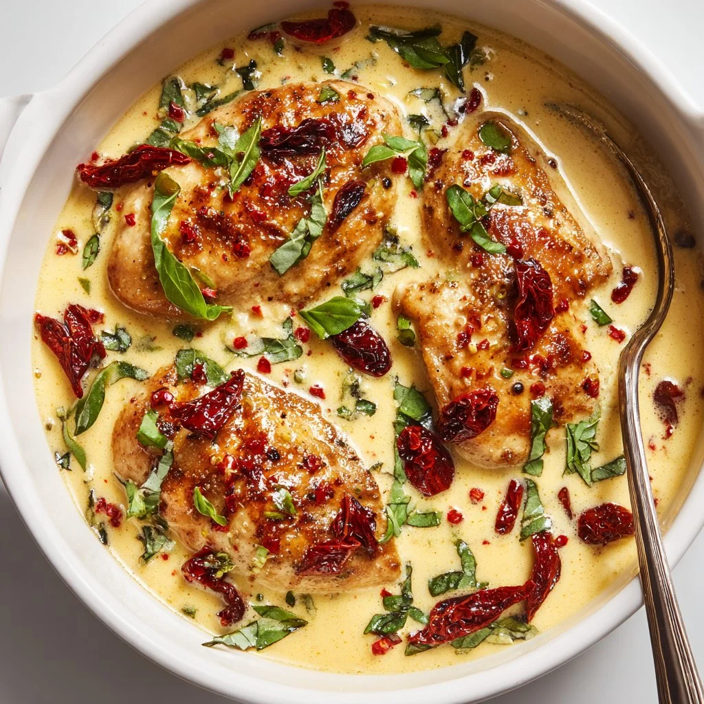 Delicious Crock Pot Marry Me Chicken in a creamy sauce