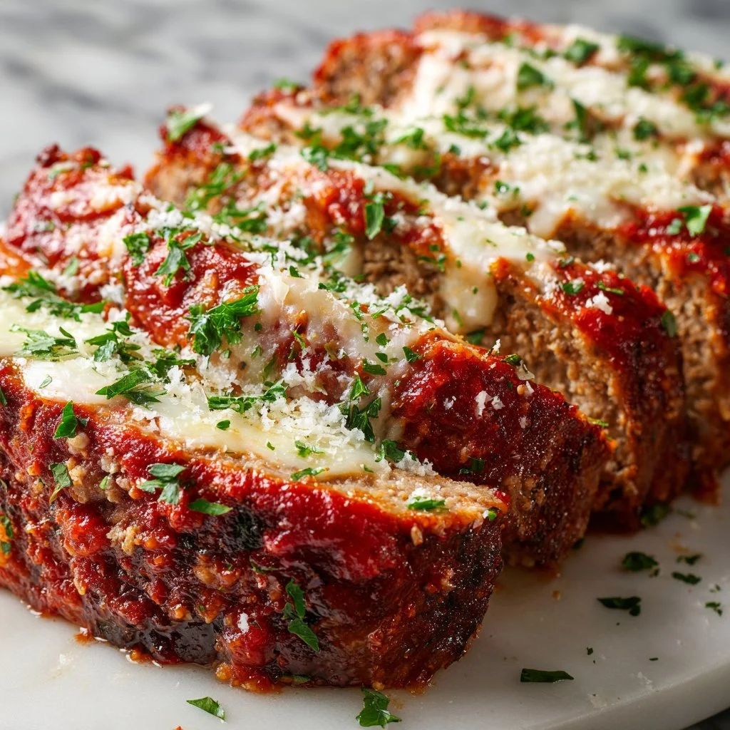Delicious Italian meatloaf recipe with herbs and tomato sauce