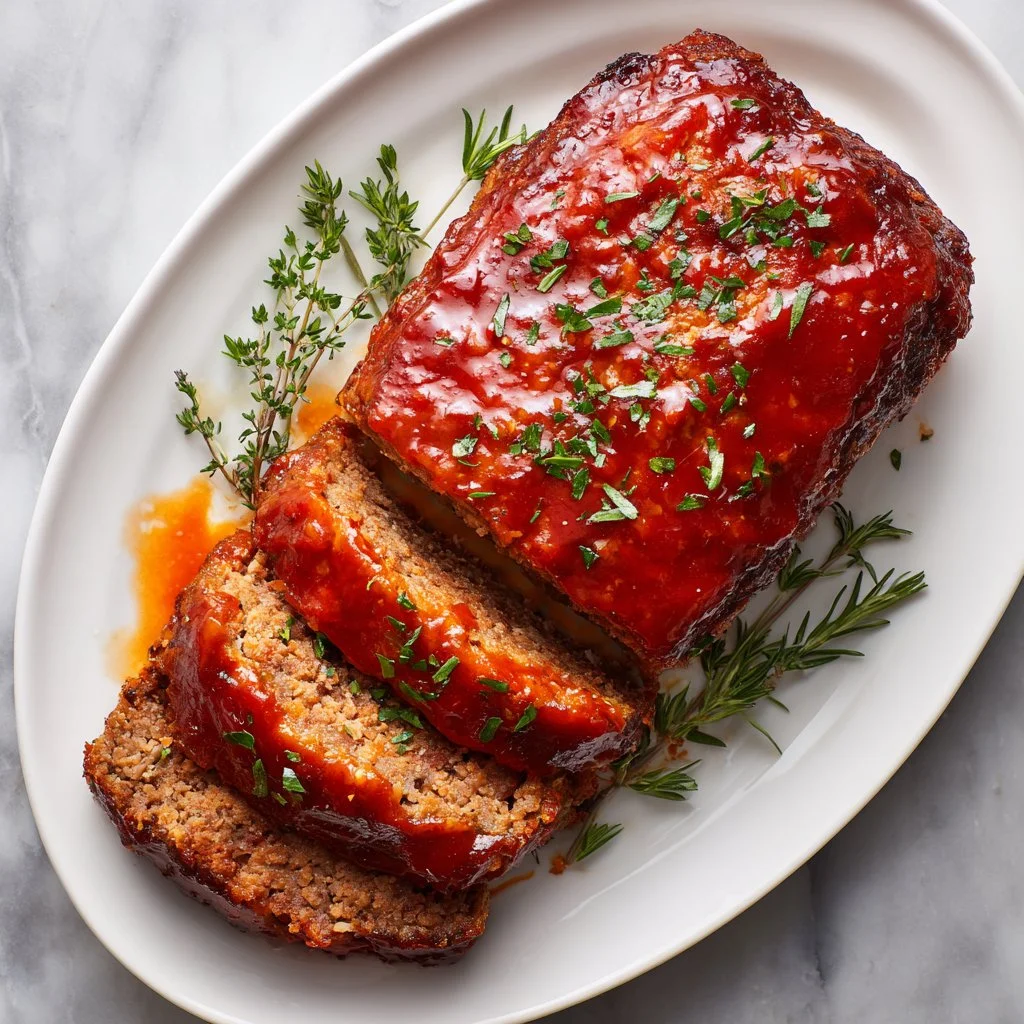 Plate of delicious meatloaf with sides, showcasing tasty meatloaf recipes.