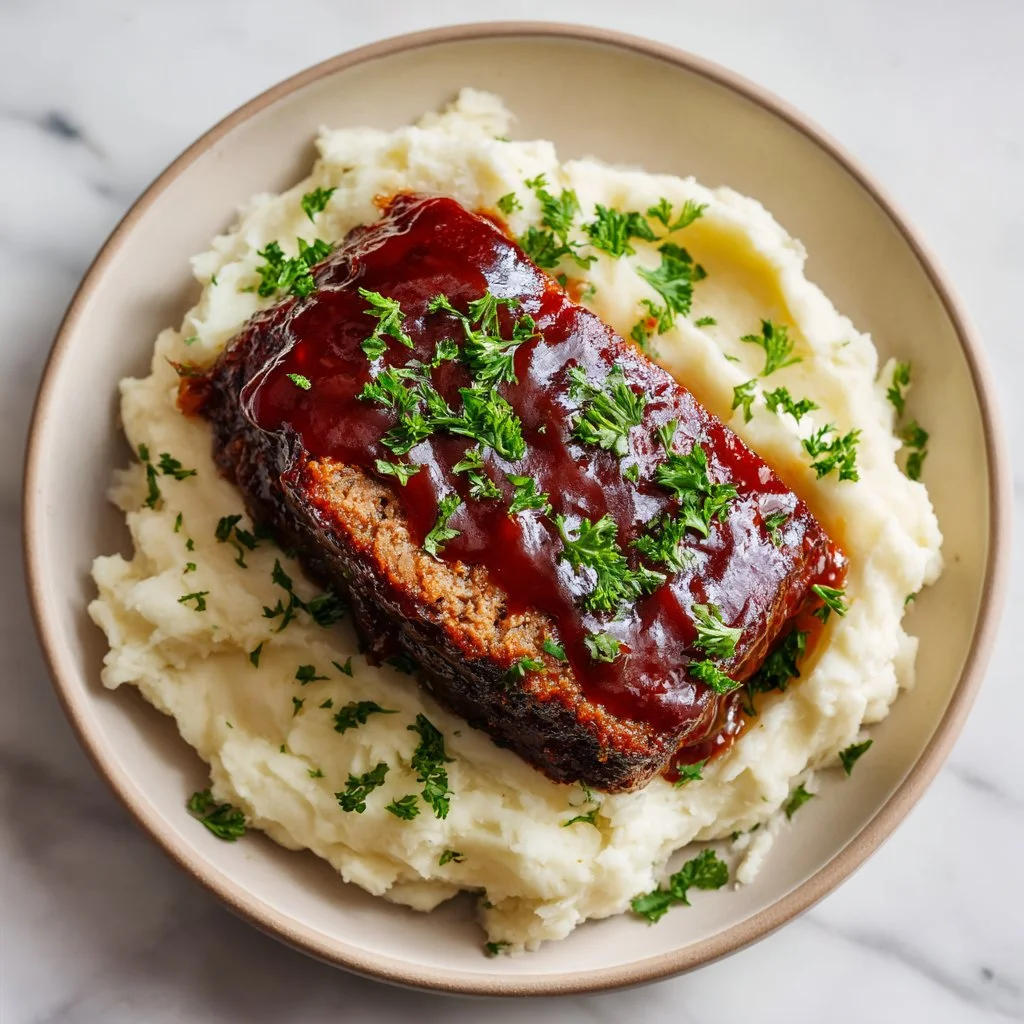 Delicious Honey BBQ Meatloaf served with sides, showcasing sweet and tangy flavors.