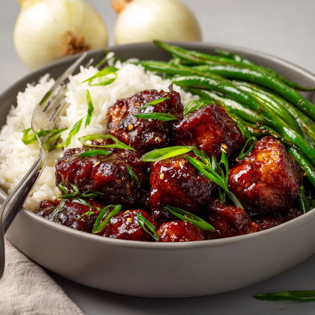 Delicious Honey Butter Chicken served with sides, showcasing a homemade recipe.