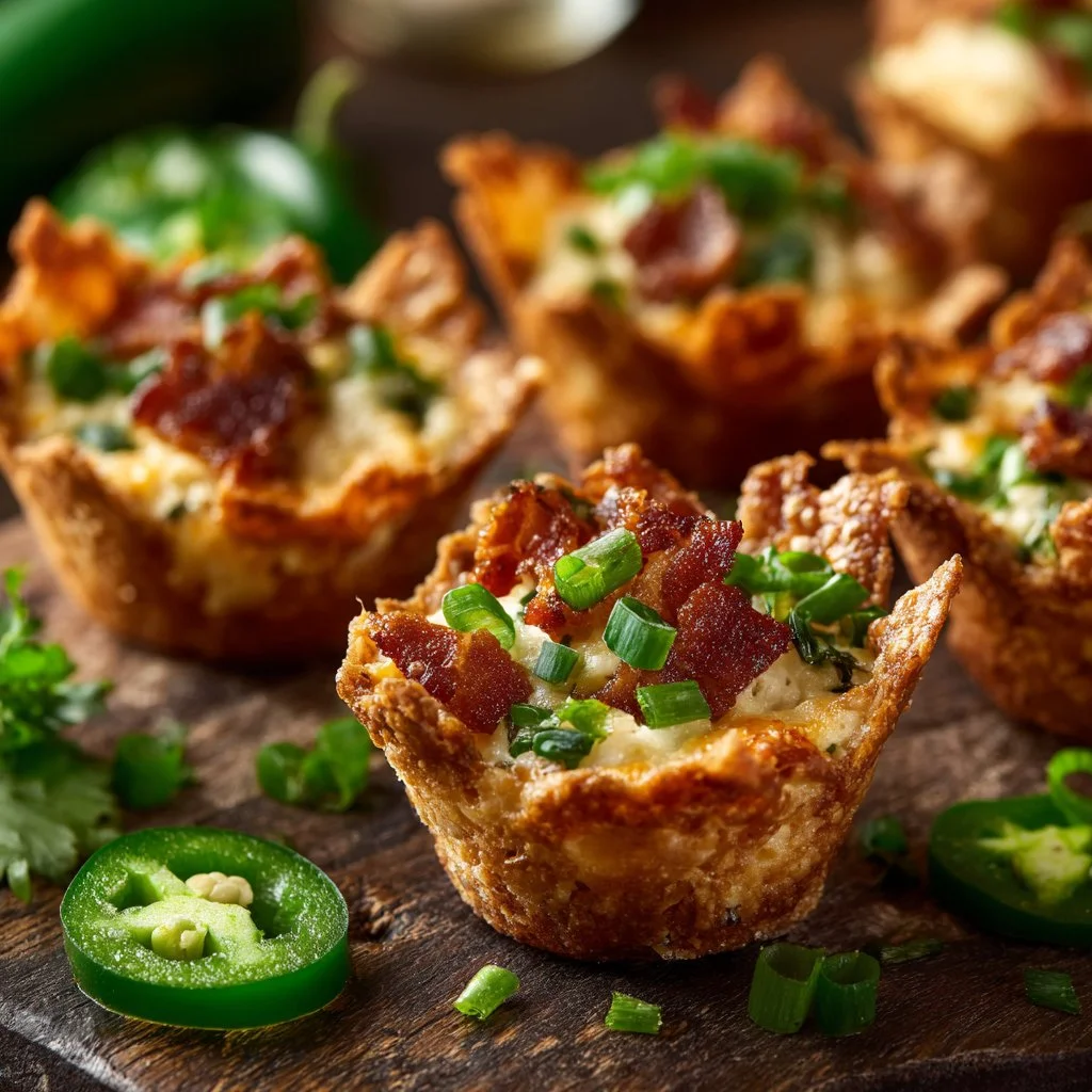 Delicious Jalapeño Popper Bites arranged on a platter, perfect for snacking.