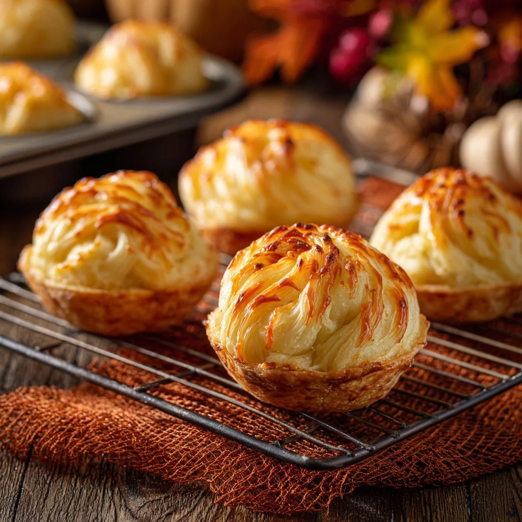 Plate of crispy mashed potato bombs filled with creamy potato goodness