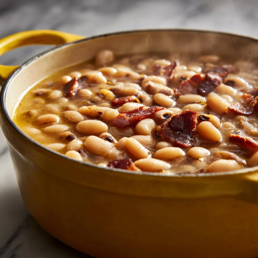 Delicious Southern Black Eyed Peas recipe served in a bowl