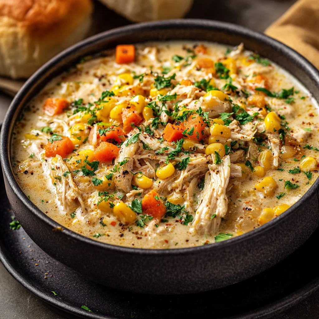 Delicious bowl of white chicken chili garnished with green onions and cilantro