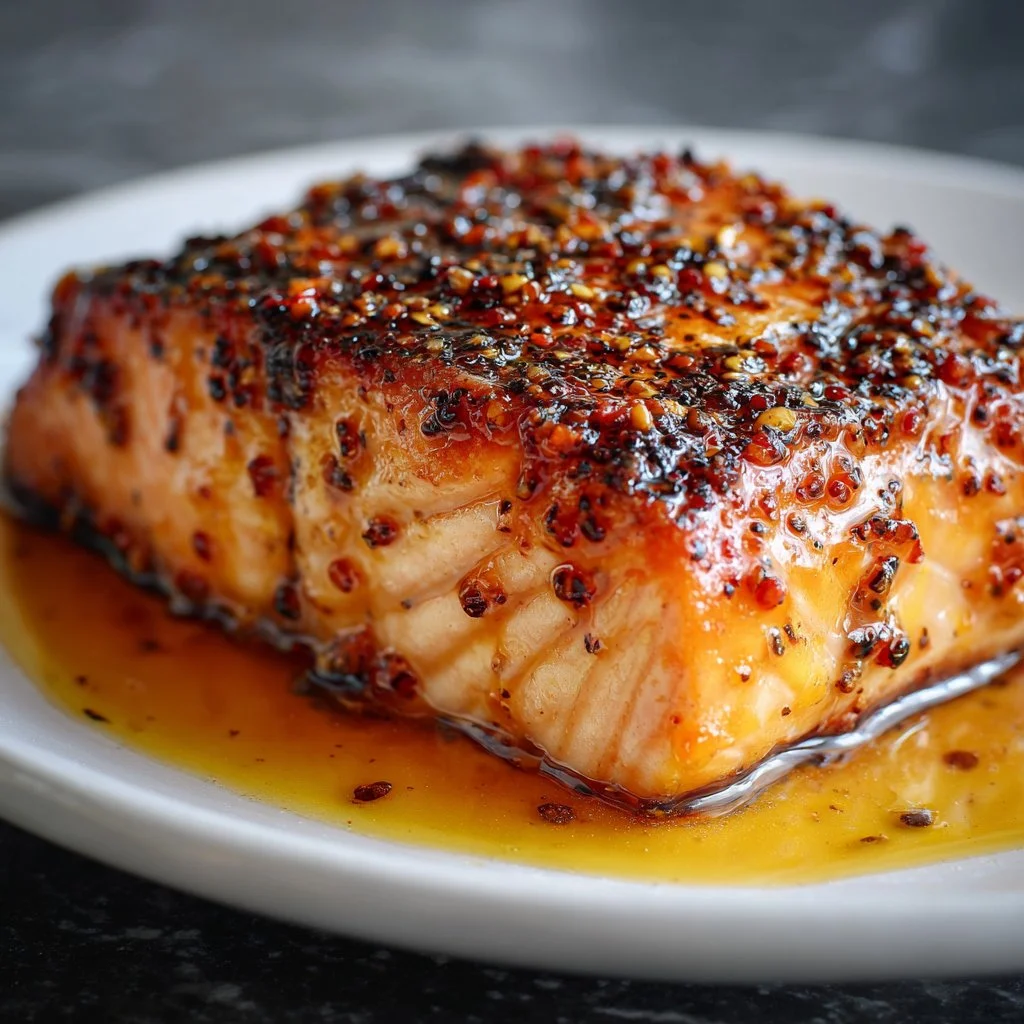30-Minute Texas Roadhouse Style Baked Salmon dish