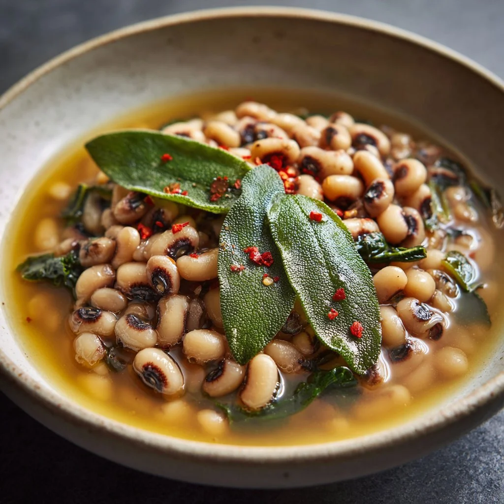 Easy canned black eyed peas recipe for New Year's celebration