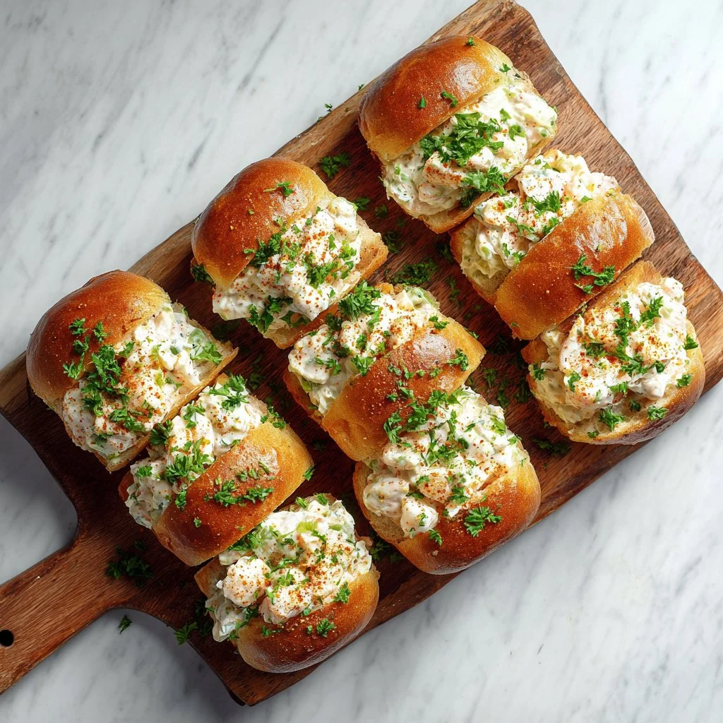 Mini shrimp rolls served on a plate with fresh herbs and dipping sauce