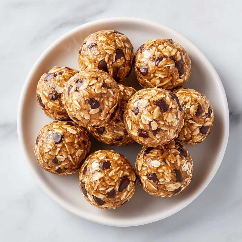 Oatmeal peanut butter protein balls for energy-healthy snack