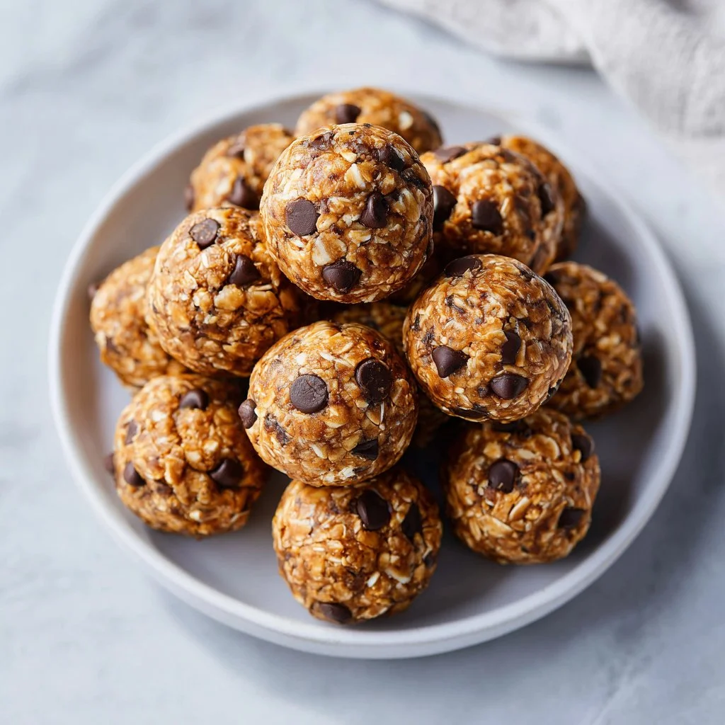 Delicious homemade peanut butter protein balls ready to be enjoyed as a healthy snack.