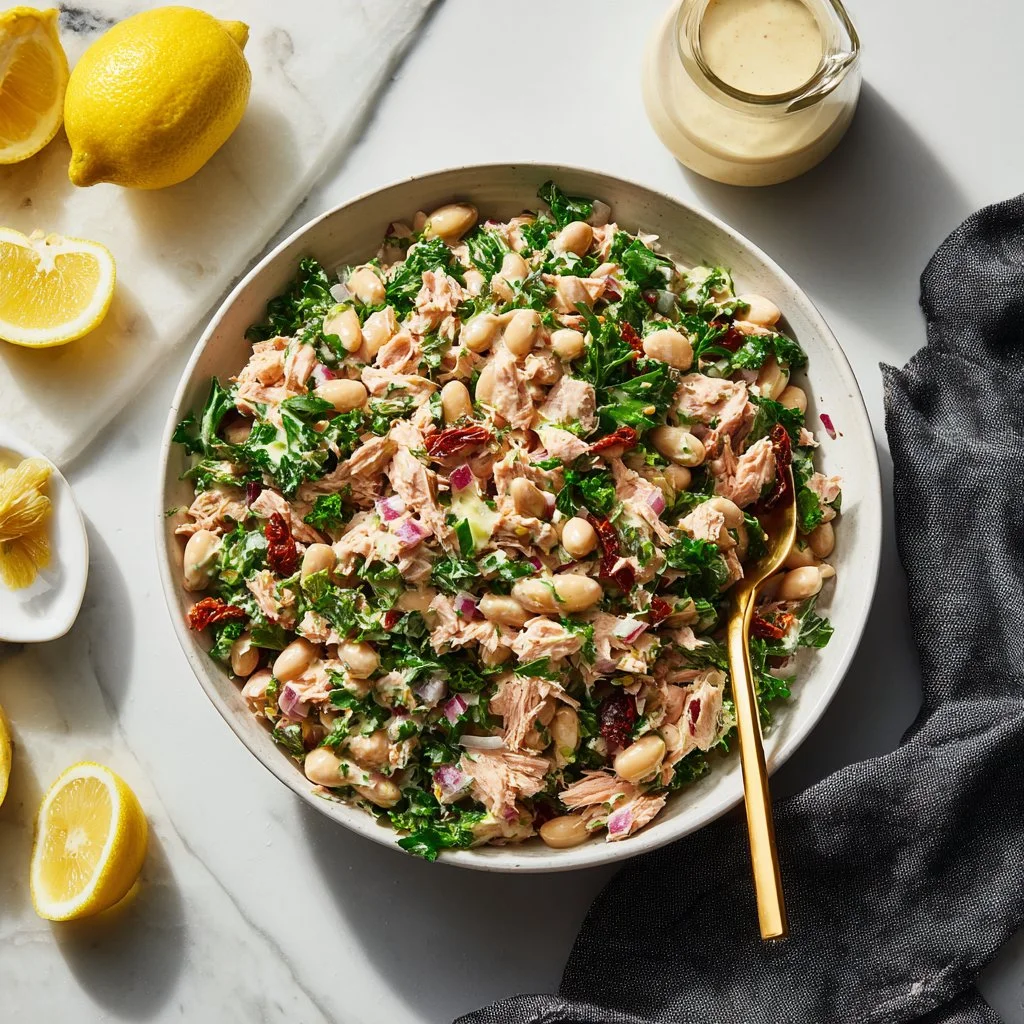 Protein-packed tuna and white bean salad recipe for a healthy meal