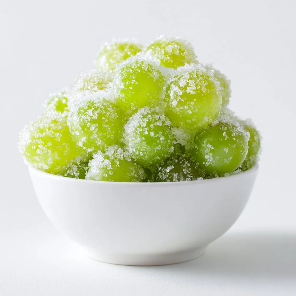 A bunch of sugar champagne grapes showcasing their sweet, juicy texture.