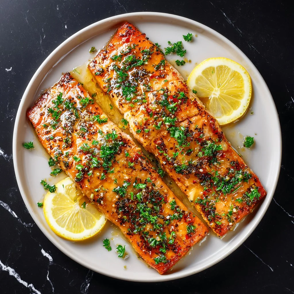 Delicious Texas Roadhouse-style baked salmon recipe served on a plate
