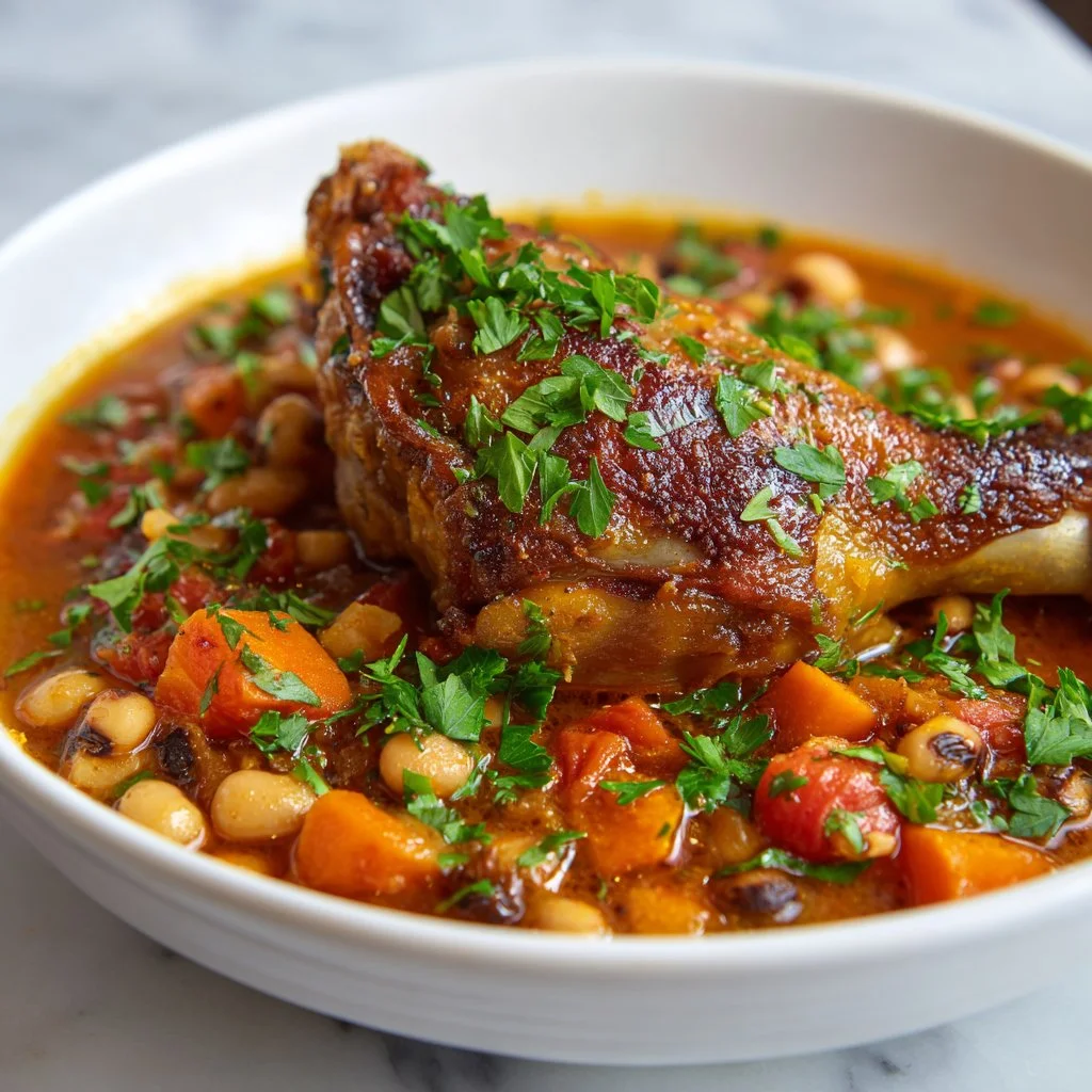 Traditional Black-Eyed Peas dish served in a bowl