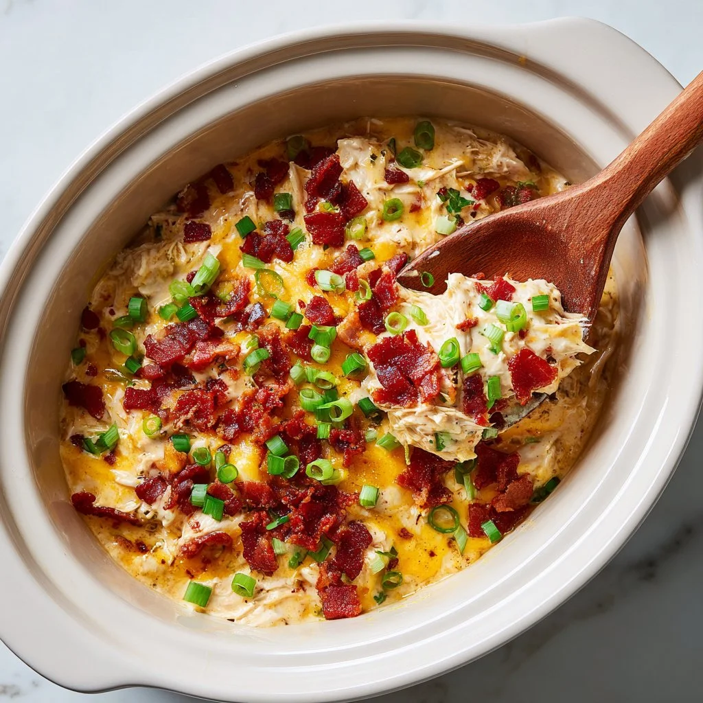 Ultra creamy crack chicken recipe from the slow cooker