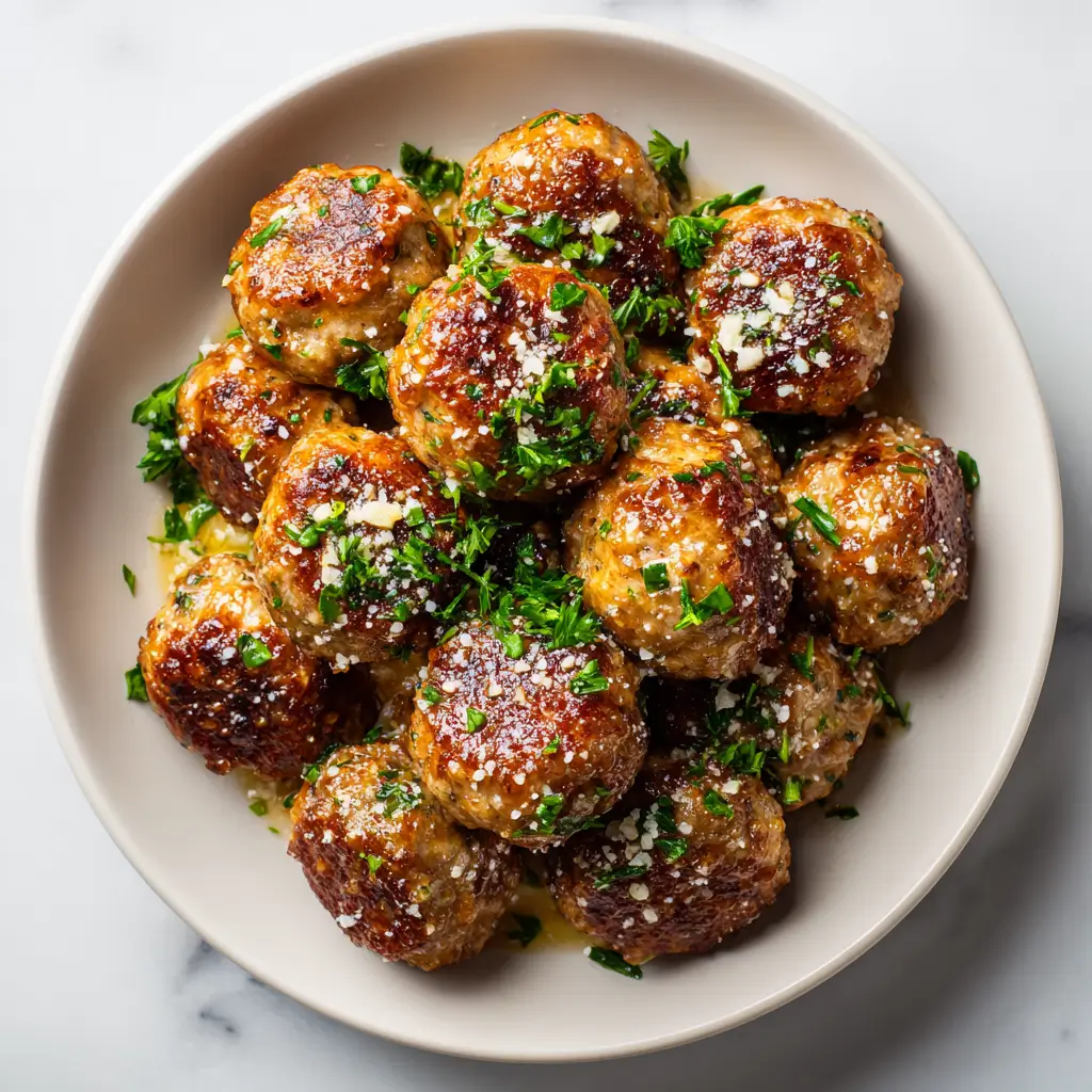 Garlic Parmesan Meatballs Recipe