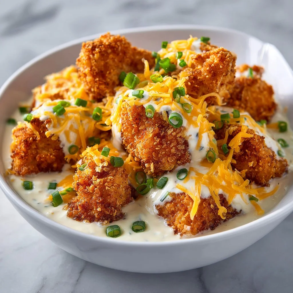 Crispy and addictive crack chicken tenders served on a plate