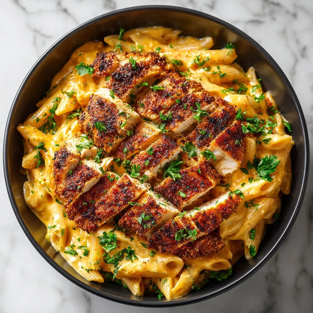 Creamy Cajun Chicken Pasta dish with bold flavors and spices