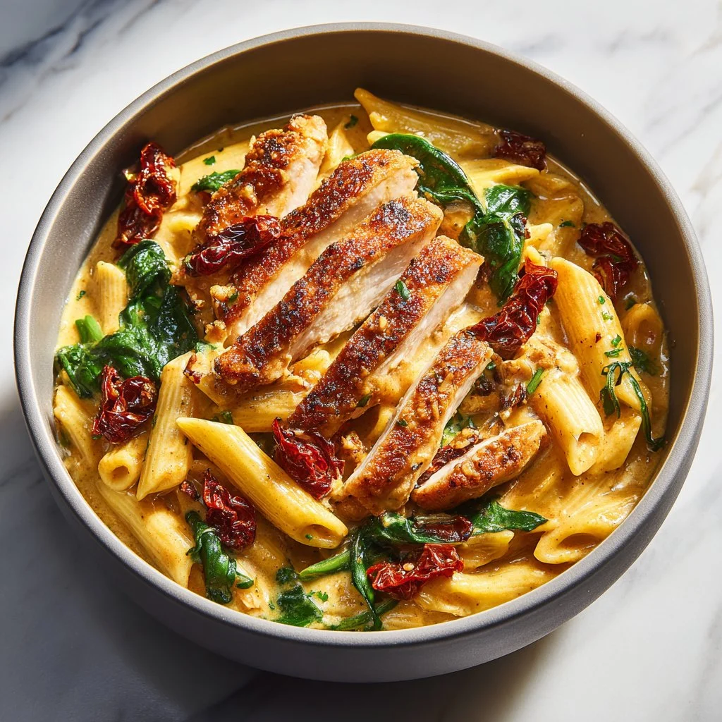 Delicious Marry Me Chicken Pasta served in a bowl, creamy and rich recipe.