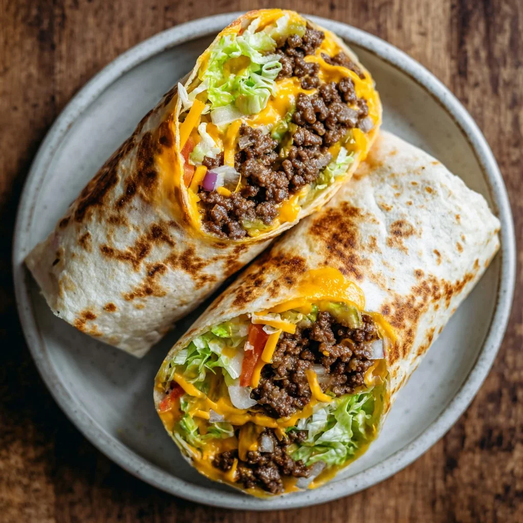 Homemade Big Mac Wraps served on a plate for easy dinner ideas