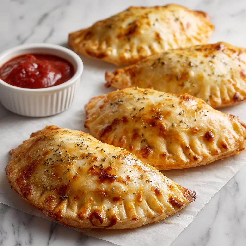 Homemade high protein pizza hot pockets ready to enjoy