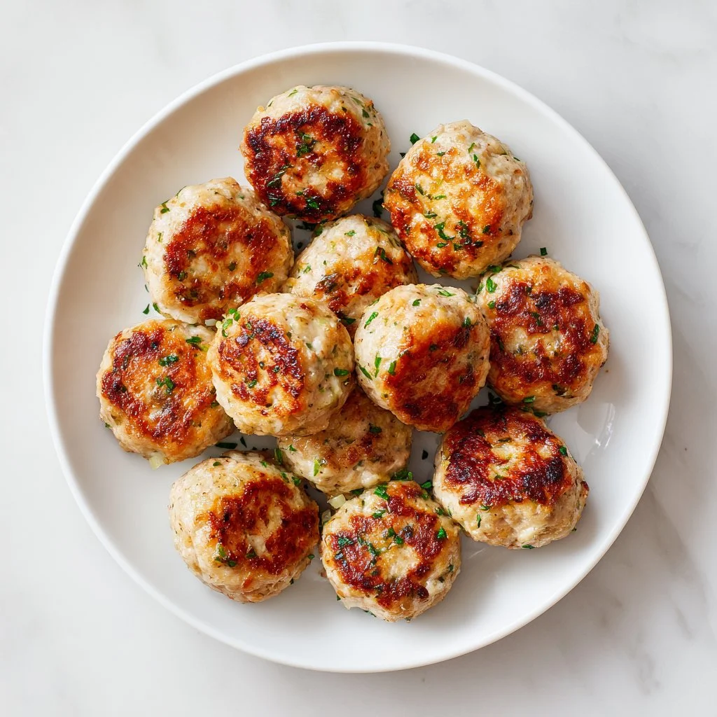 Juicy ground chicken dish served for a kid-friendly dinner.