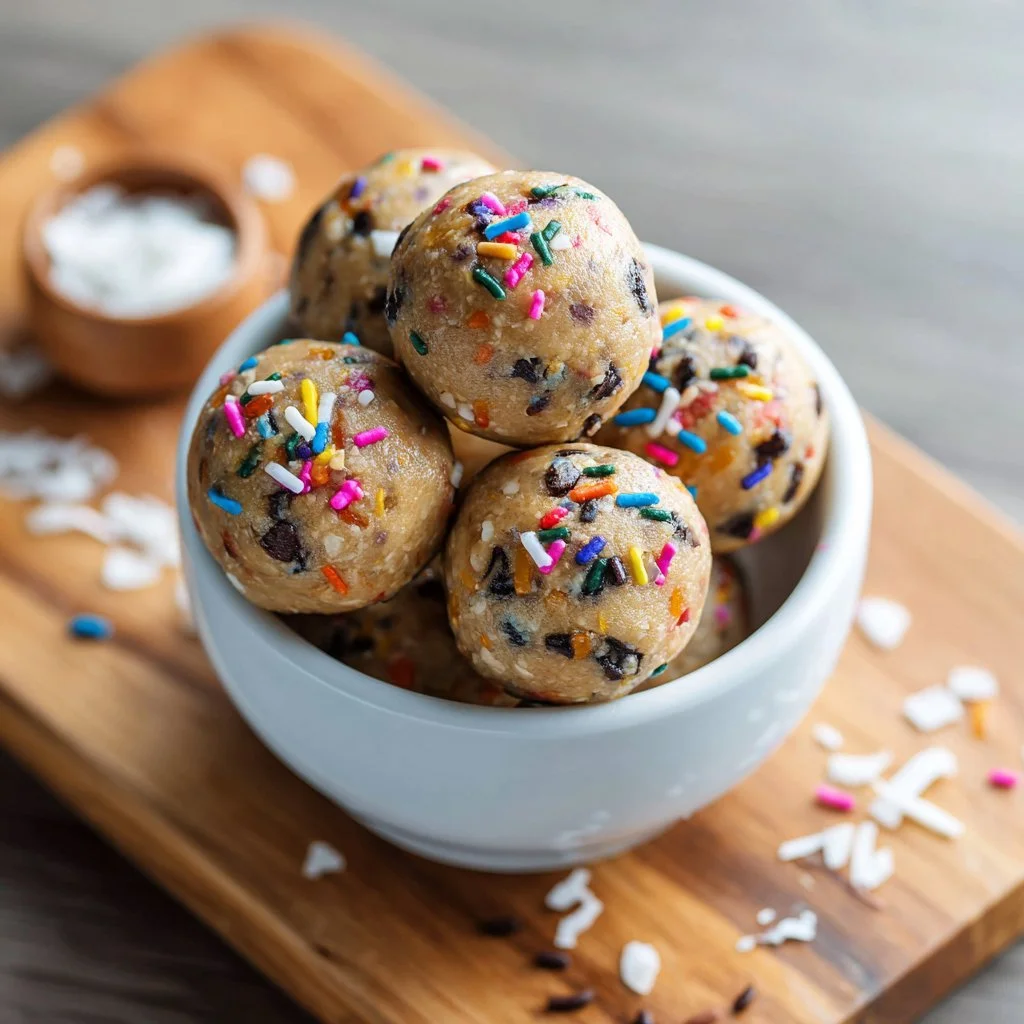 Healthy protein balls made with protein powder and oats, perfect for snacking.