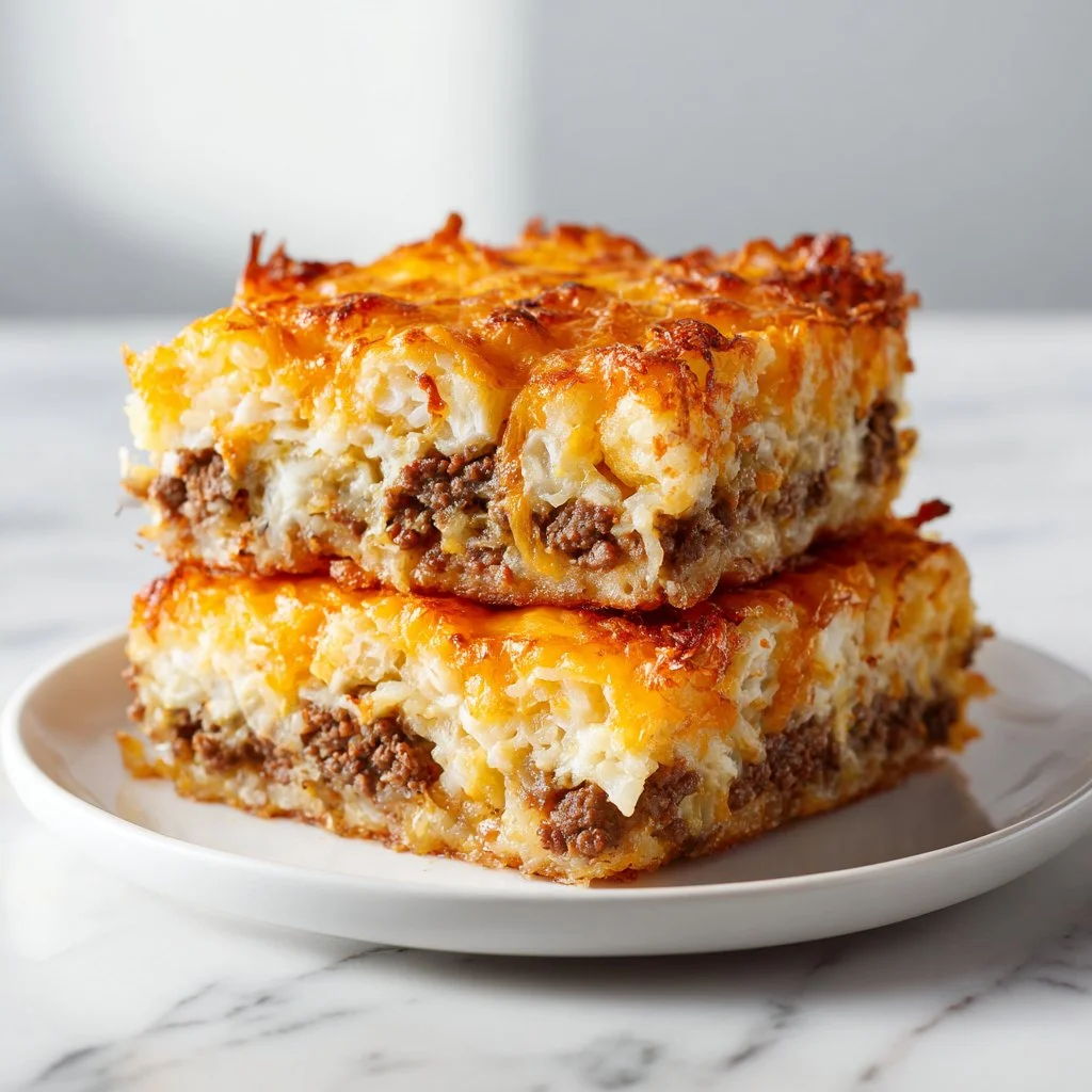 Ultimate tater tot breakfast casserole loaded with eggs, cheese, and crispy tots