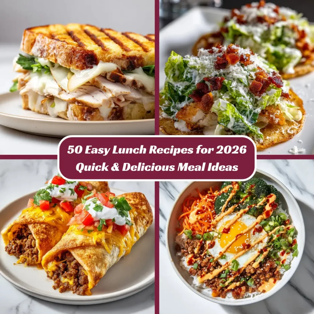 50 Easy Lunch Recipes for 2026: Quick, Delicious & Simple Meal Ideas