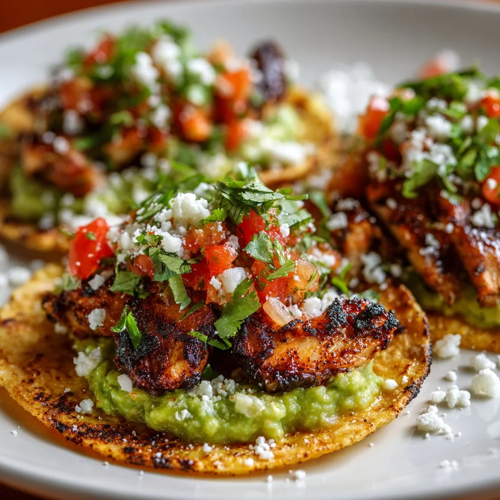 Plate of flavorful Chicken Street Tacos ready for taco night