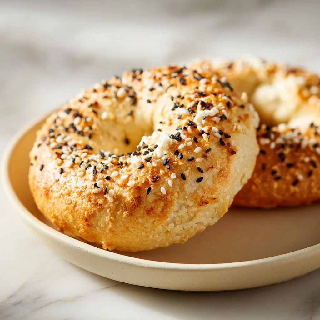 Cottage Cheese Almond Flour Bagels, a healthy and nutritious alternative to regular bagels