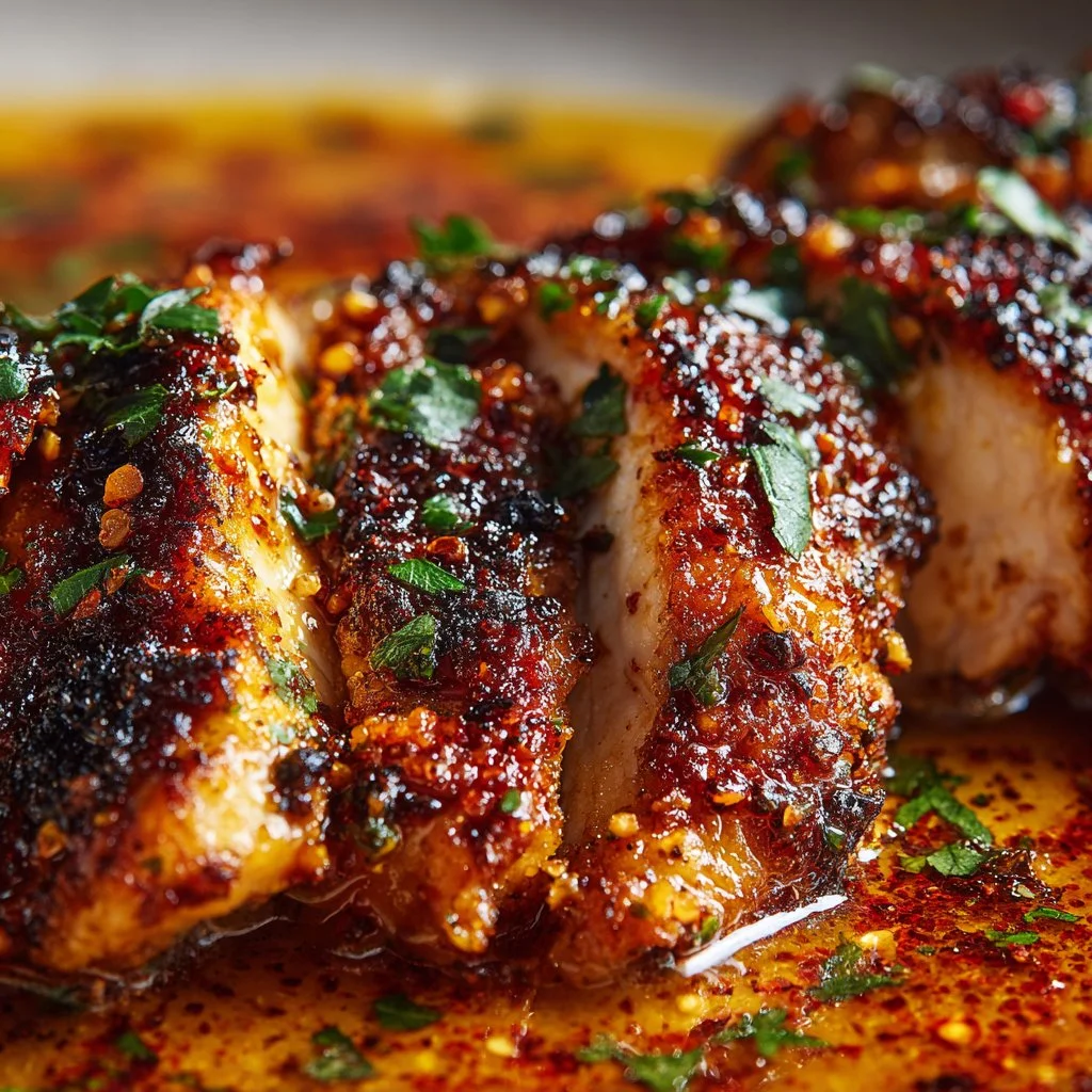 Delicious Cowboy Butter Chicken served on a plate with side dishes.