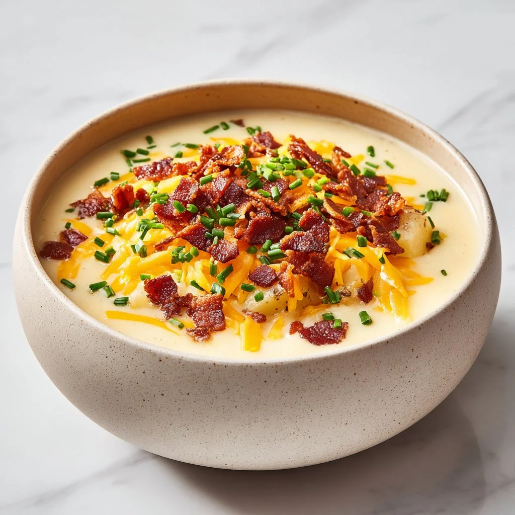 Creamy Crock Pot Crack Potato Soup served in a bowl